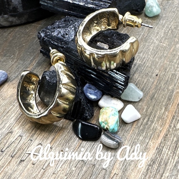 Alquimia Gold Hoop Earrings - Picture 1 of 1